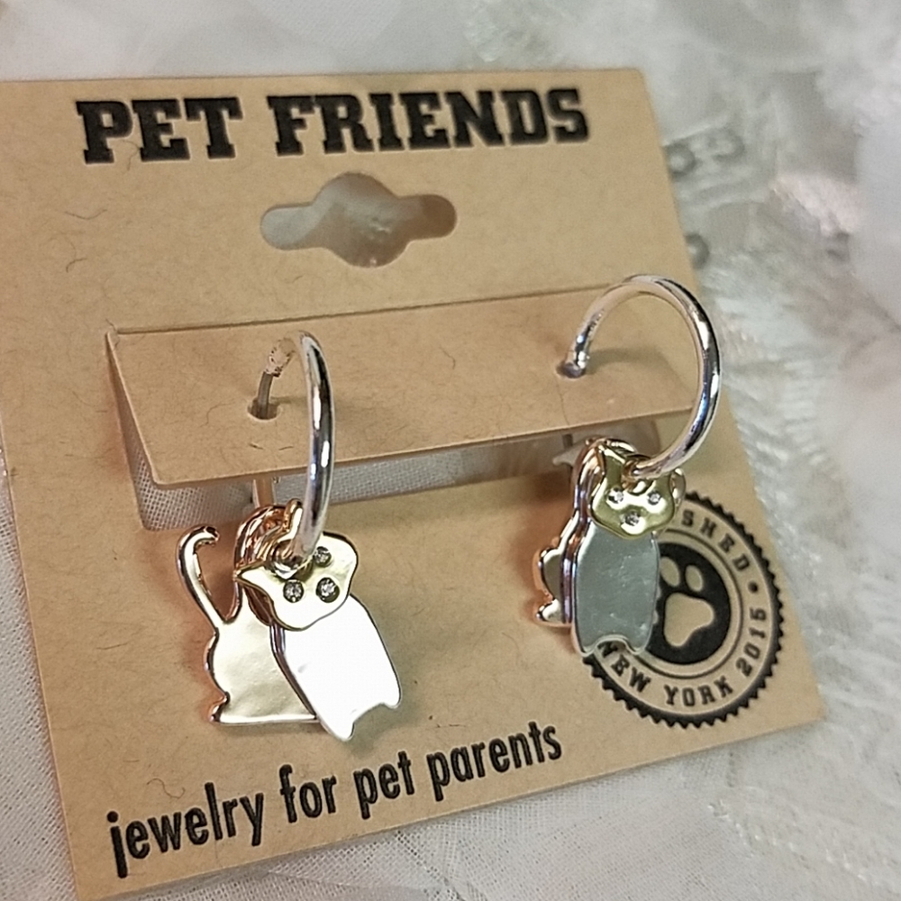 Brand New Pet Friends Cat Earrings